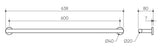 Argia Single Towel Rail 600 drawing