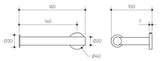 Argia Toilet Roll Holder drawing