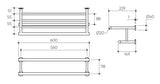 Argia Towel Rack drawing