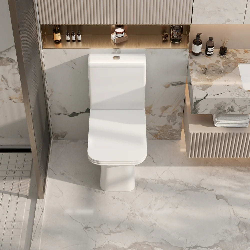 Aria Back-to-Wall Toilet Suite (Gloss White)