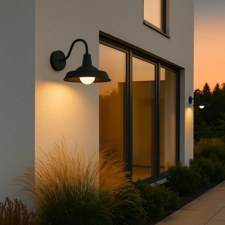 Arizona Large Exterior Wall Light Black IP44