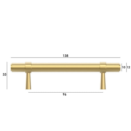 Astor - Brushed Brass Handle (Premium Solid Brass Construction) (All Sizes)