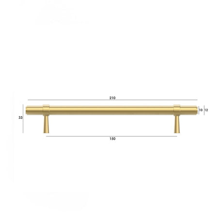 Astor - Brushed Brass Handle (Premium Solid Brass Construction) (All Sizes)