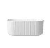 Attica HAVANA BTW Multi-fit Fluted Bathtub With Overflow (1500/1700mm) (Matte White/ Gloss White)