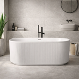 Attica HAVANA BTW Multi-fit Fluted Bathtub With Overflow (1500/1700mm) (Matte White/ Gloss White)