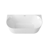 Attica HAVANA BTW Multi-fit Fluted Bathtub With Overflow (1500/1700mm) (Matte White/ Gloss White)