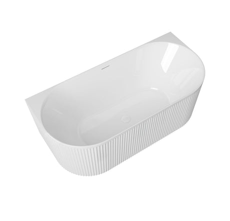 Attica HAVANA BTW Multi-fit Fluted Bathtub With Overflow (1500/1700mm) (Matte White/ Gloss White)