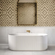 Attica HAVANA Fluted Bathtub With Overflow (1500/1700mm) (Matte White/ Gloss White)