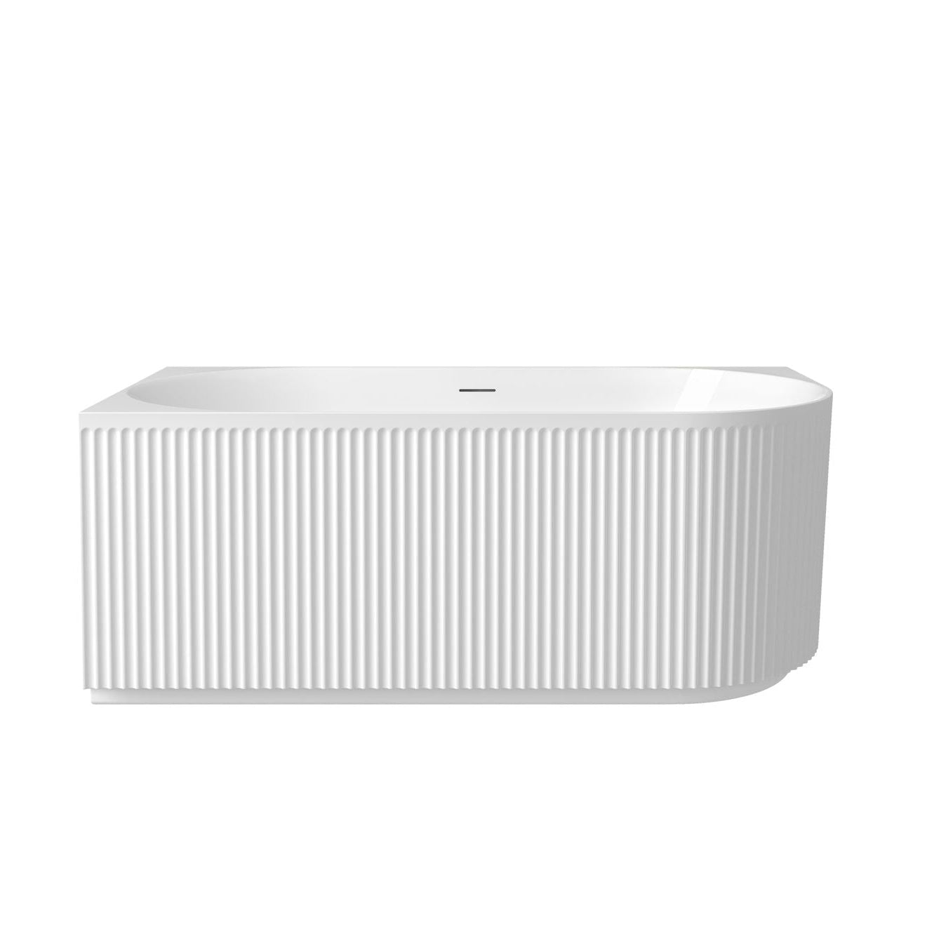 Attica HAVANA Left Corner Fluted Bathtub With Overflow (1500/1700mm) (Gloss White)