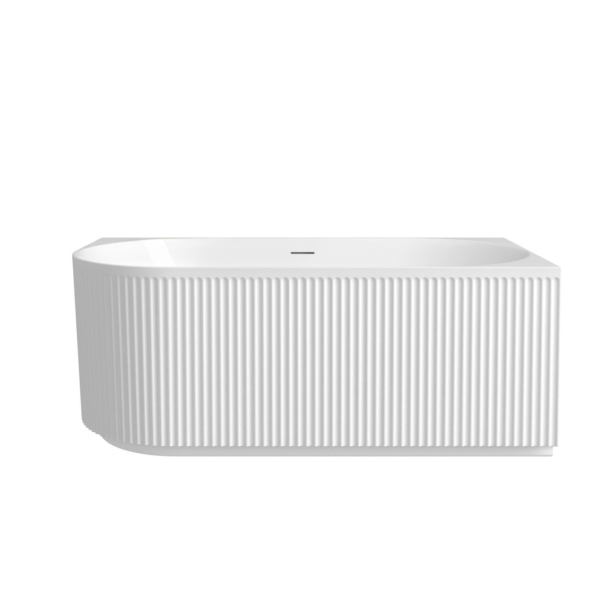 Attica HAVANA Right Corner Fluted Bathtub With Overflow (1500/1700mm) (Gloss White)