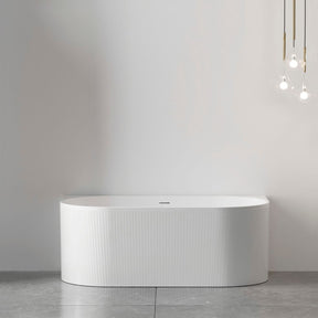Attica NOOSA Back to Wall MULTIFIT Bath With Overflow Matte White 