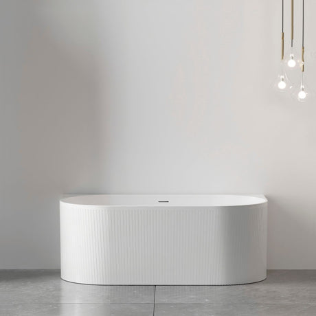 Attica NOOSA Back to Wall MULTIFIT Bath With Overflow Matte White 