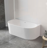 Attica NOOSA Back to Wall MULTIFIT Bath With Overflow Matte White