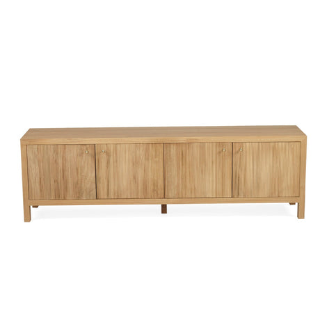 Audrey Solid Teak Wood  Entertainment Unit – 2m – Natural