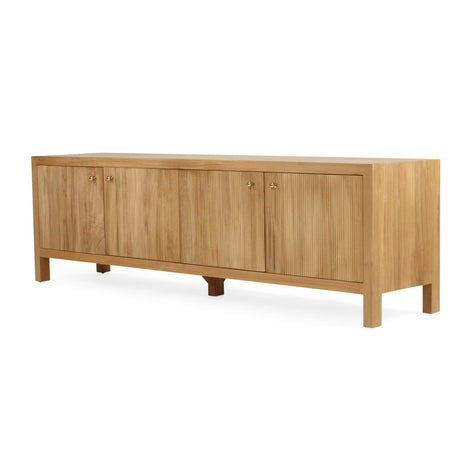 Audrey Solid Teak Wood  Entertainment Unit – 2m – Natural