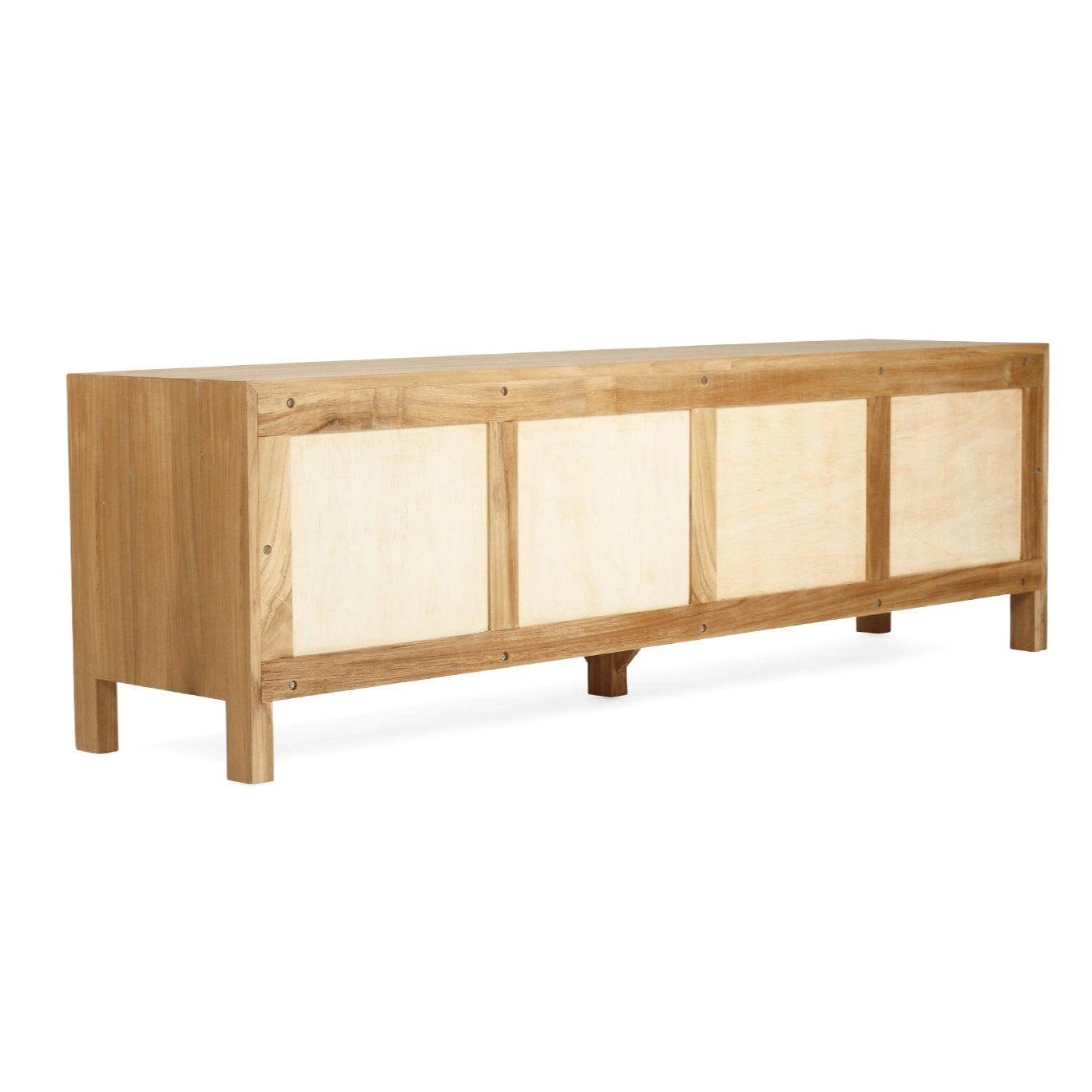 Audrey Solid Teak Wood  Entertainment Unit – 2m – Natural
