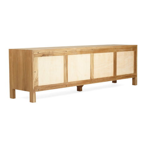 Audrey Solid Teak Wood  Entertainment Unit – 2m – Natural