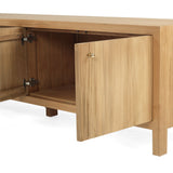 Audrey Solid Teak Wood  Entertainment Unit – 2m – Natural