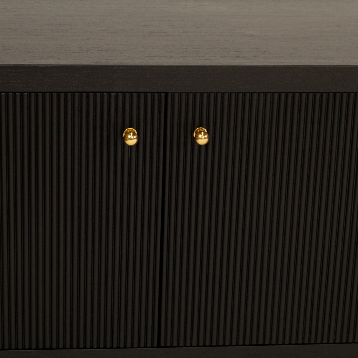 Audrey Solid Teak Wood  Entertainment Unit – 3m – Black