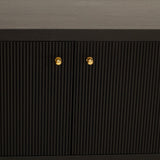 Audrey Solid Teak Wood  Entertainment Unit – 3m – Black