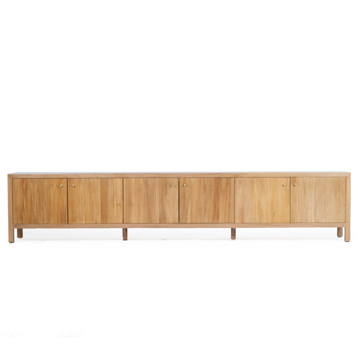 Audrey Solid Teak Wood  Entertainment Unit – 3m – Natural