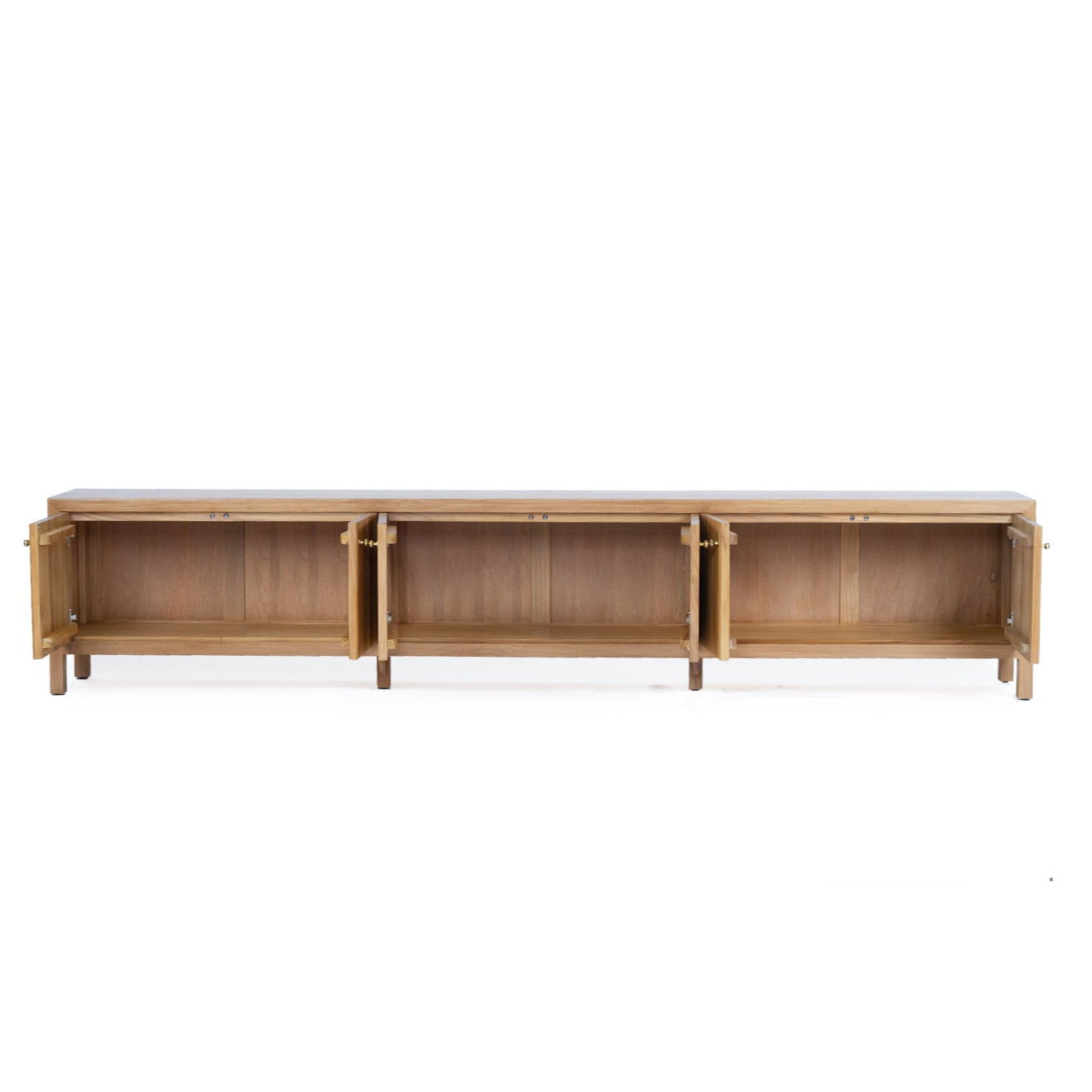 Audrey Solid Teak Wood  Entertainment Unit – 3m – Natural
