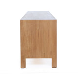 Audrey Solid Teak Wood  Entertainment Unit – 3m – Natural