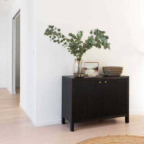 Audrey Teak 2 Door Sideboard - 1.1m - Black