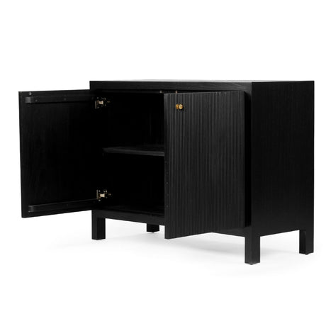 Audrey Teak 2 Door Sideboard - 1.1m - Black