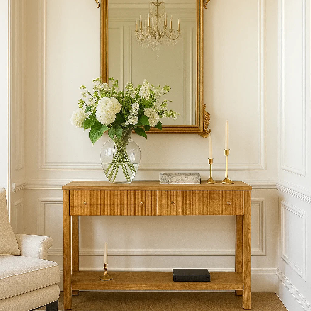 Audrey Teak Console Table – Natural –  1.2m