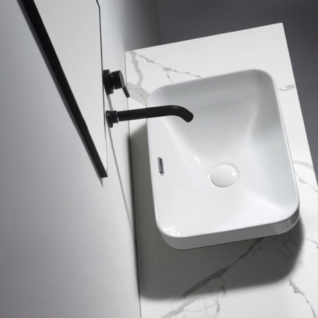 Aulic BARLEE Semi Inset Basin Gloss White (Rectangle:460x330x170)