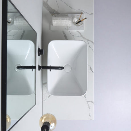 Aulic BARLEE Semi Inset Basin Gloss White (Rectangle:460x330x170)