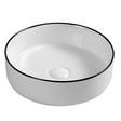 Aulic DOVE Black&White Ceramic Basin (Round: 360x360x120)