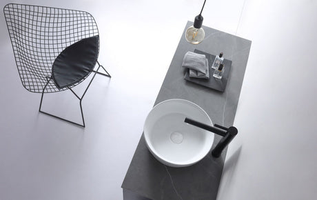 Aulic GARDINIER Semi Inset Basin Gloss White (Round:405x405x120)