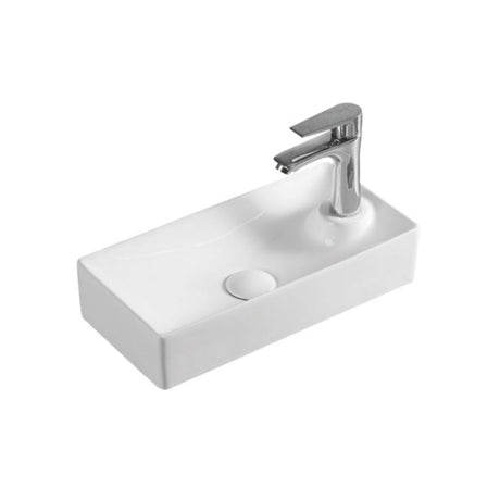 Aulic TYRRELL Ceramic Basin Gloss White (Regtangle: 445x200x95)
