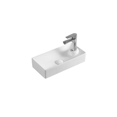 Aulic TYRRELL Ceramic Basin Gloss White (Regtangle: 445x200x95)