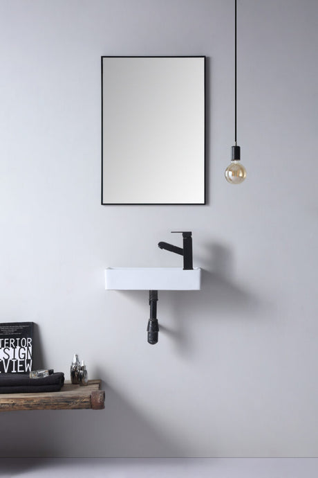 Aulic TYRRELL Ceramic Basin Gloss White (Regtangle: 445x200x95)