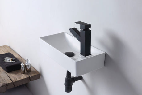 Aulic TYRRELL Ceramic Basin Gloss White (Regtangle: 445x200x95)