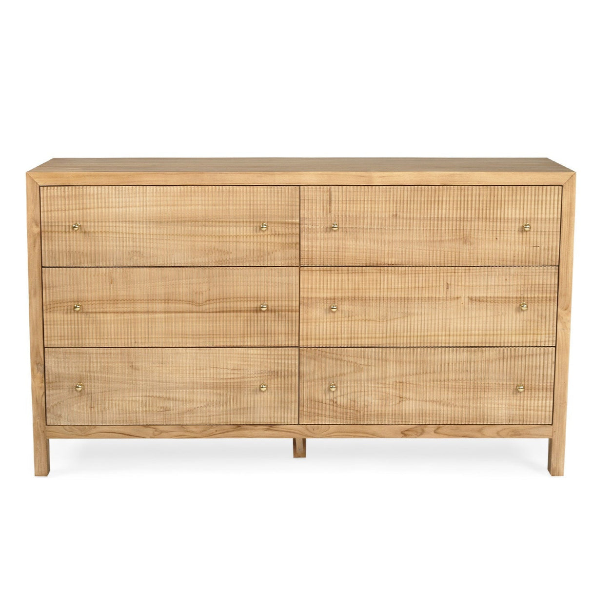 Aurelia Chest Of  Teak Drawers - 1.6m - Natural