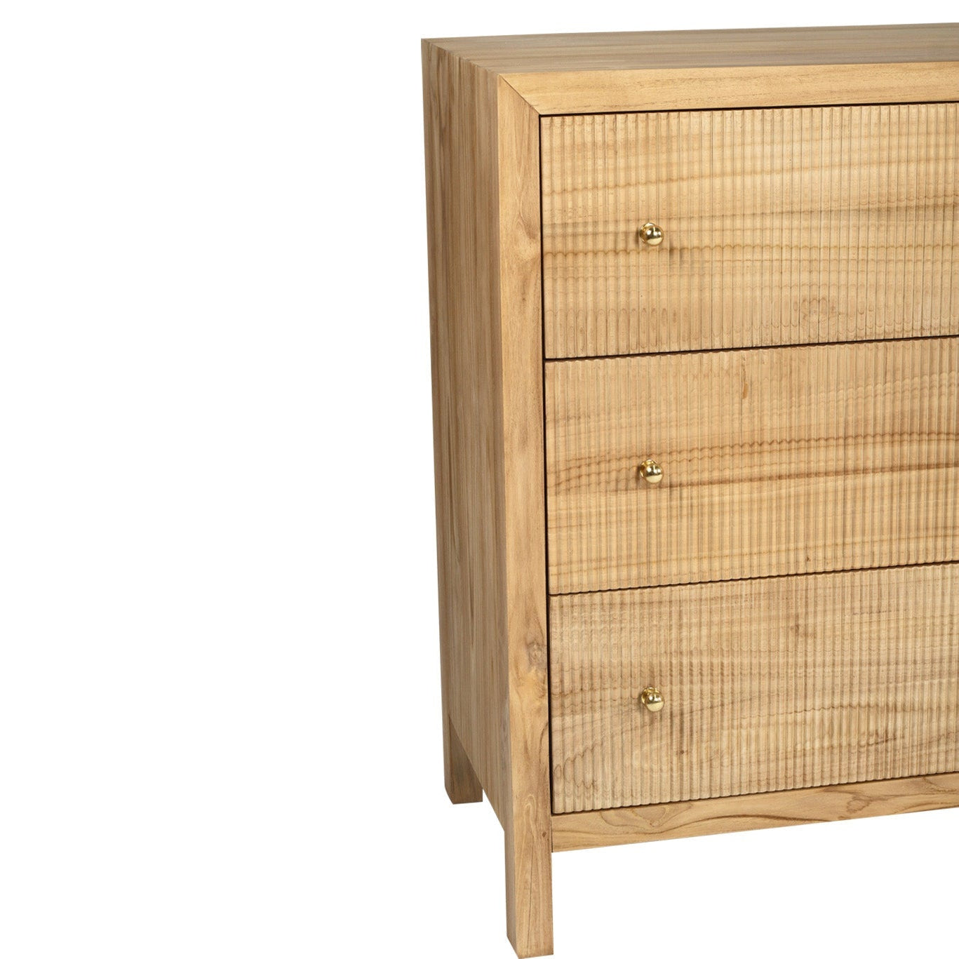 Aurelia Chest Of  Teak Drawers - 1.6m - Natural