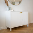 Aurelia Teak 2 Door Sideboard - 1.1m - White