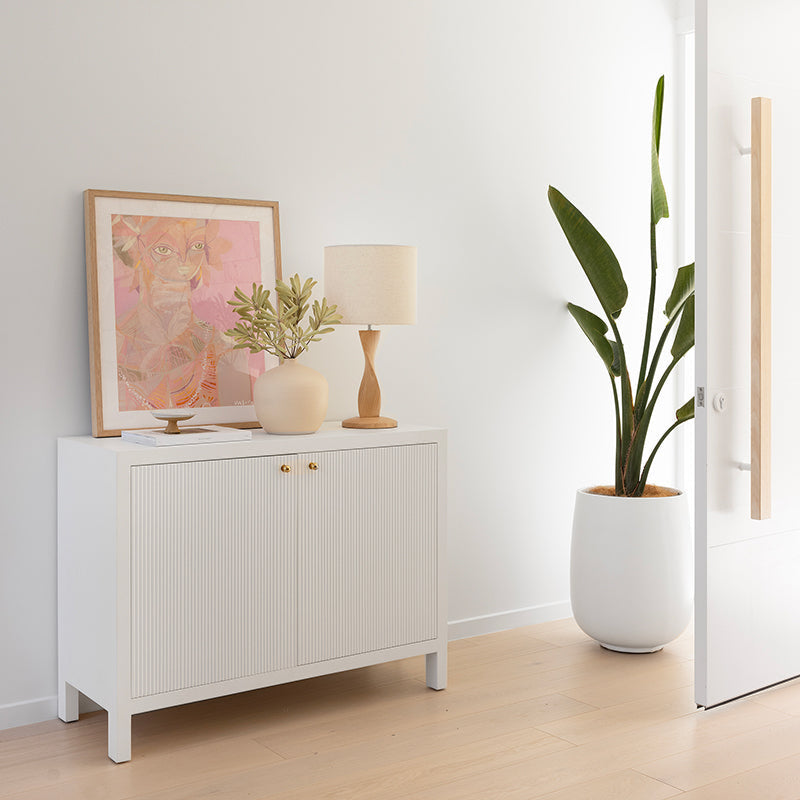 Aurelia Teak 2 Door Sideboard - 1.1m - White