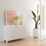 Aurelia Teak 2 Door Sideboard - 1.1m - White