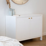 Aurelia Teak 2 Door Sideboard - 1.1m - White