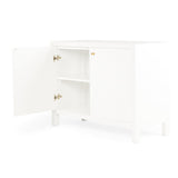 Aurelia Teak 2 Door Sideboard - 1.1m - White