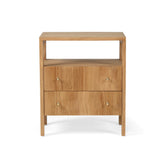 Aurelia Teak Natural Bedside Table - 0.6m