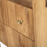 Aurelia Teak Natural Bedside Table - 0.6m