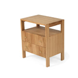 Aurelia Teak Natural Bedside Table - 0.6m