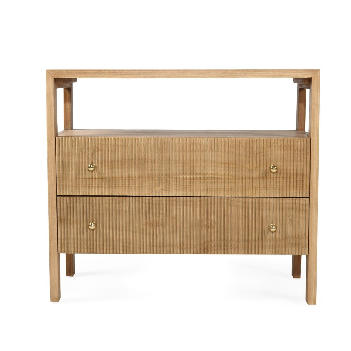 Aurelia Teak Nightstand - Natural - 0.8m