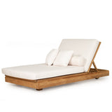 Ava Teak Outpost Sunlounger - 1m